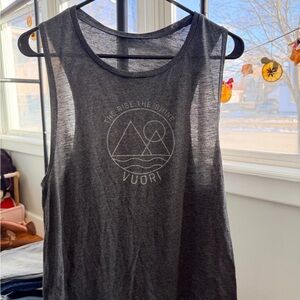 Vuori Women's Charcoal Muscle Tee